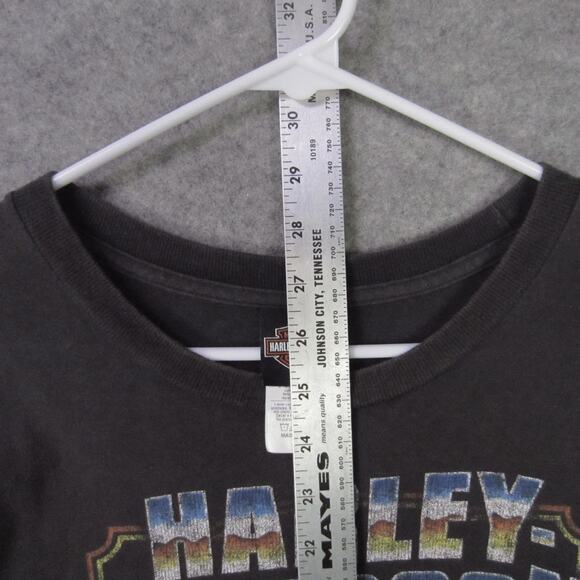 Harley-Davidson Shirt Mens Medium Black Made in USA Virginia Beach Motorcycle - Picture 3 of 8